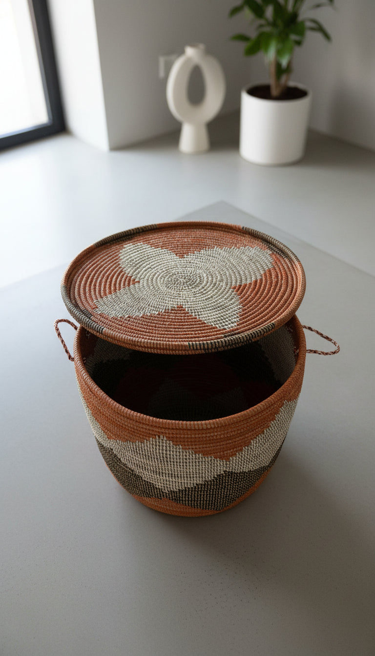 Panier DIAGOU_7 en Fibre Naturelle – Design Authentique pour une Déco Élégante et un Rangement Harmonieux