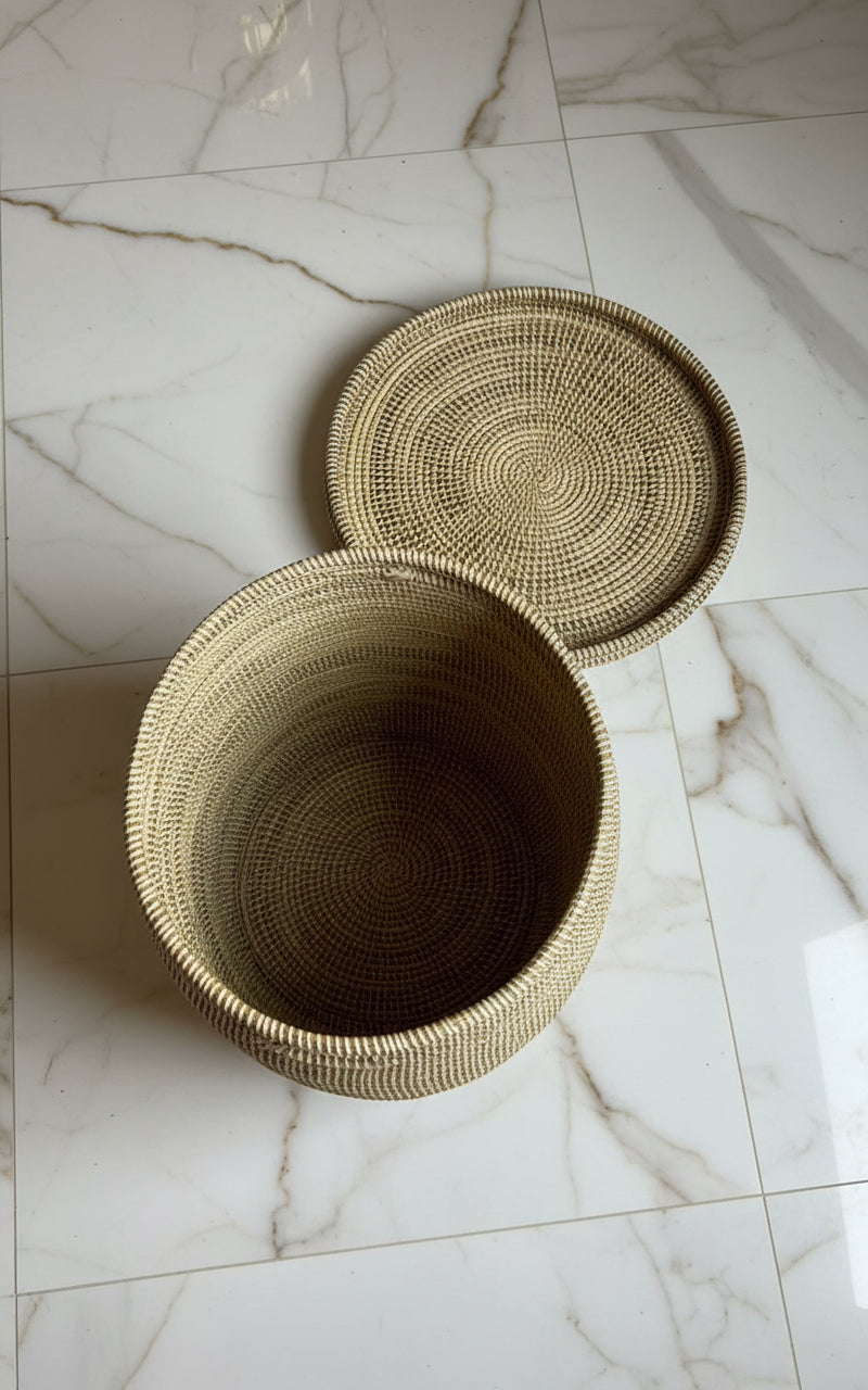 Panier Modèle Moyen DIAGOU 14 en Fibre Naturelle – Artisanat Authentique & Rangement Spacieux