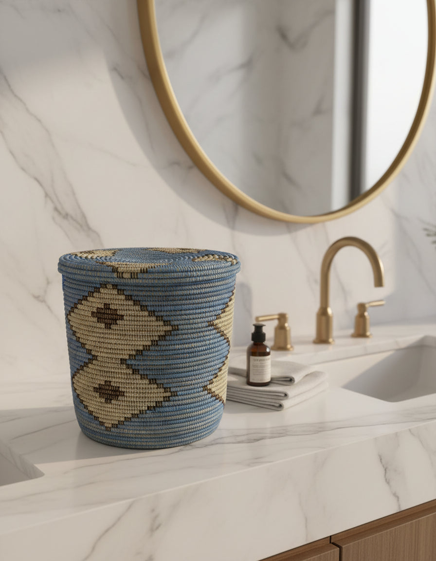 Panier Grand Modèle DIAGOU 15 en Fibre Naturelle – Artisanat Authentique & Rangement Spacieux