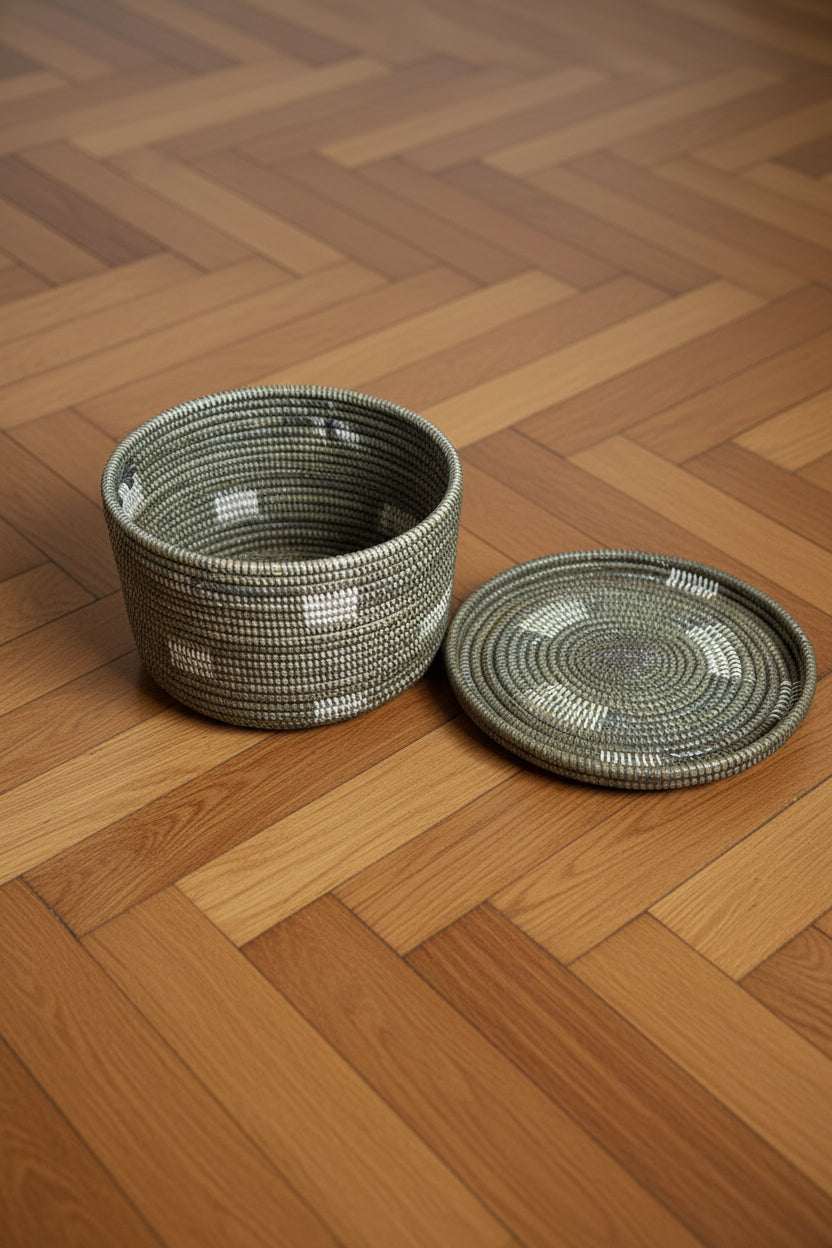 DIAGOU 16 – Panier Moyen en Fibres Naturelles, Idéal pour un Rangement Soigné et Pratique