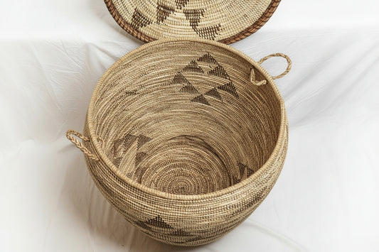 MBOUL'S_A25 : Panier en paille fait main Big-Size avec une grande capacité de contenance, donne une touche authentique à votre décoration