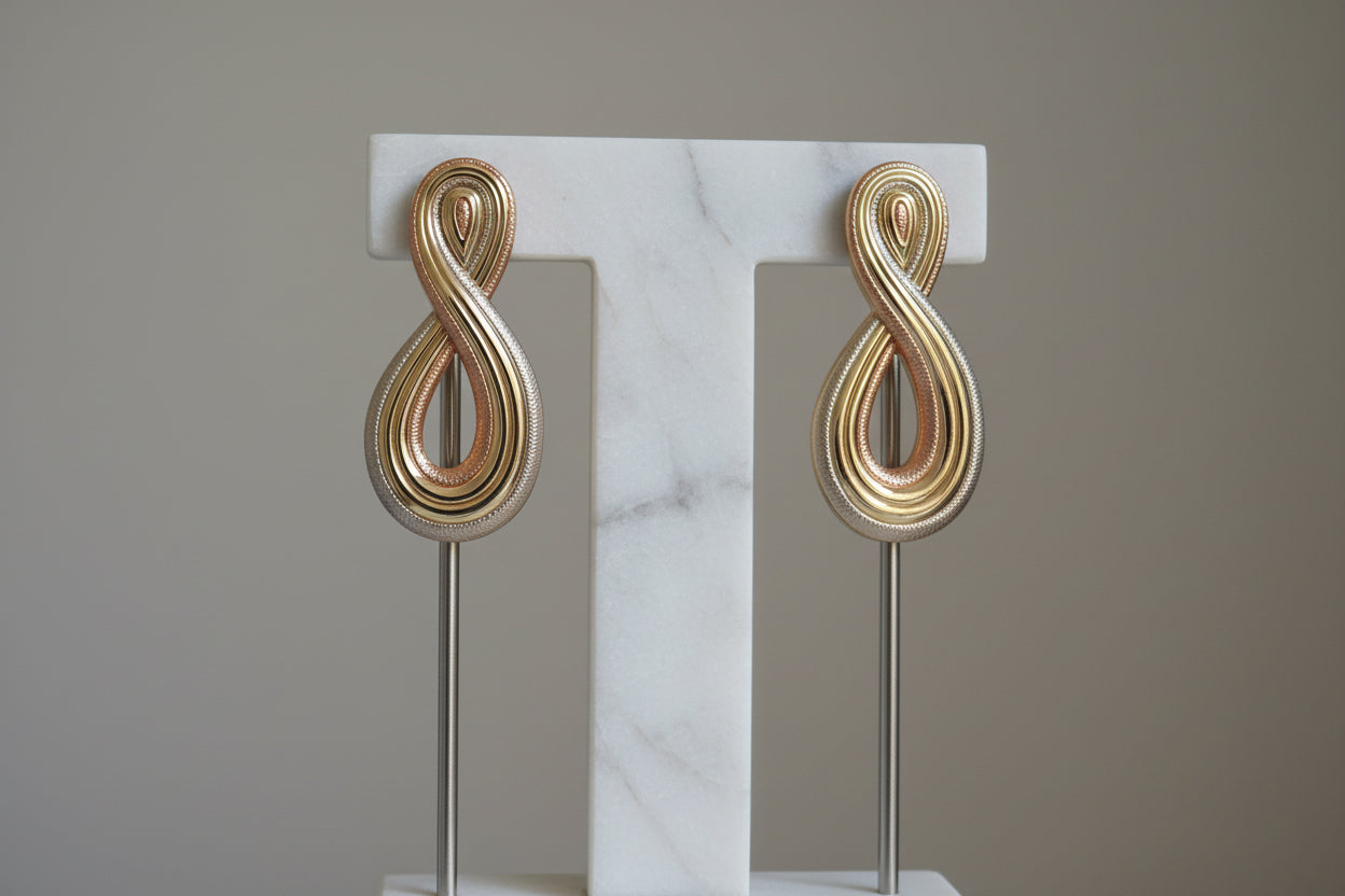 Des boucles d'oreilles en plaqué Or, originale qualité