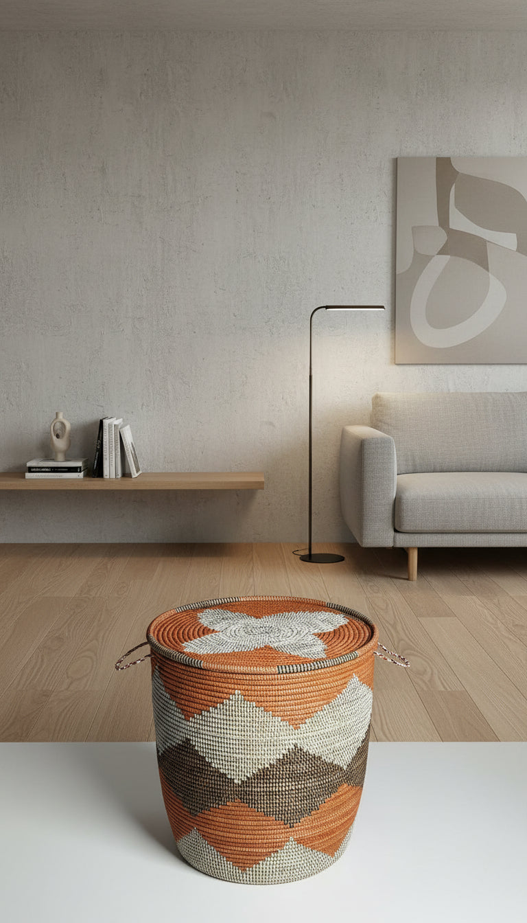 Panier DIAGOU_7 en Fibre Naturelle – Design Authentique pour une Déco Élégante et un Rangement Harmonieux