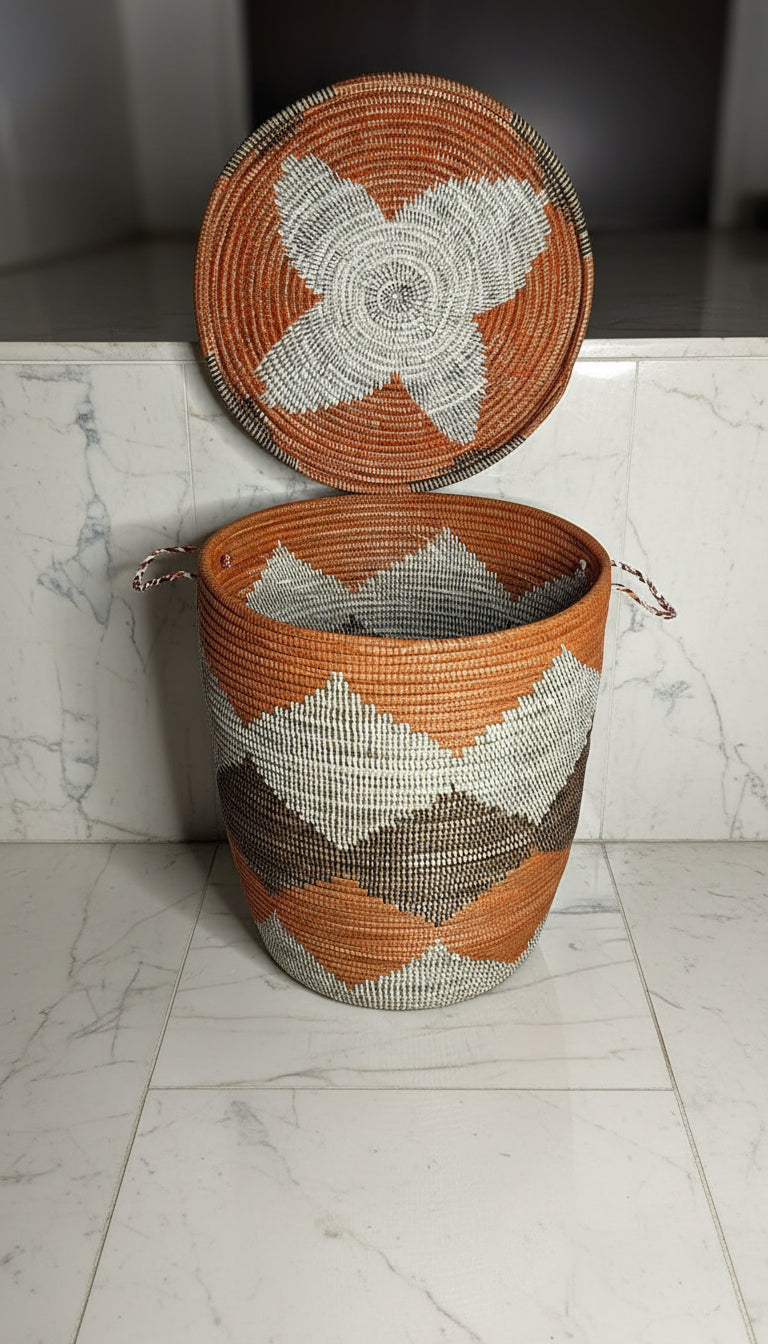 Panier Petit Modèle DIAGOU_7 en Fibre Naturelle – Élégance Artisanale pour Sublimer Petits Espaces et Rangements du Quotidien