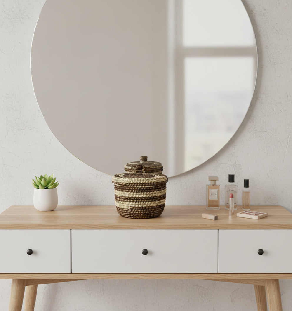 Panier Petit Modèle DIAGOU_9 en Fibre Naturelle – Style Authentique pour Une Déco Soignée et un Rangement Pratique