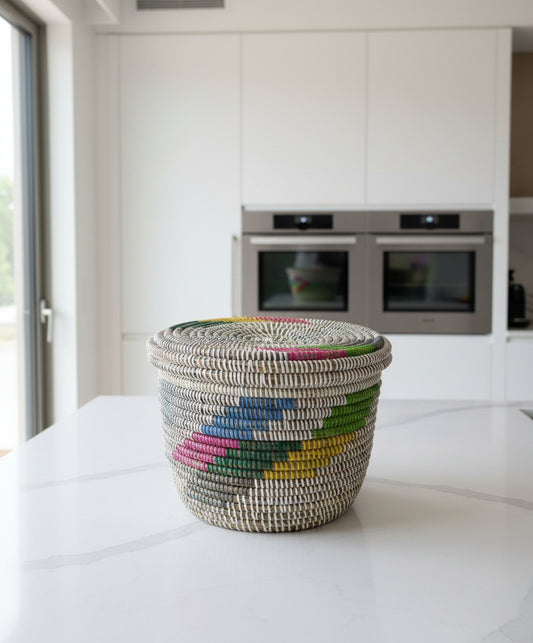 Panier Moyen Modèle DIAGOU_10 en Fibre Naturelle – Artisanat Élégant pour Sublimer votre Intérieur et Organiser avec Style