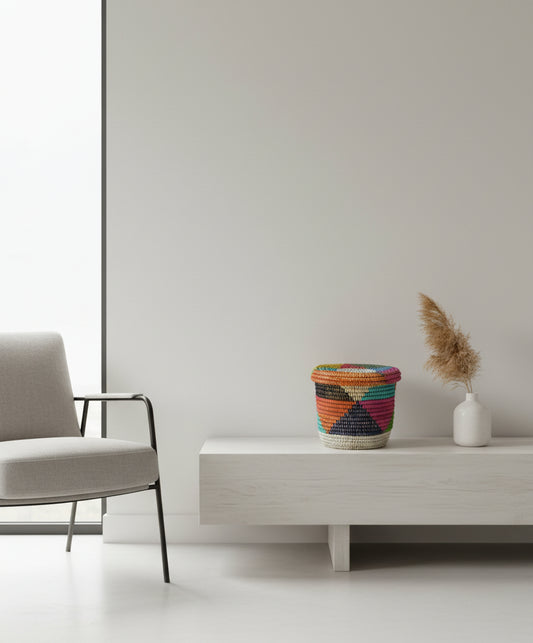 Panier Petit Modèle DIAGOU_12 en Fibre Naturelle – Artisanat Élégant pour Une Déco Soignée et un Rangement Pratique