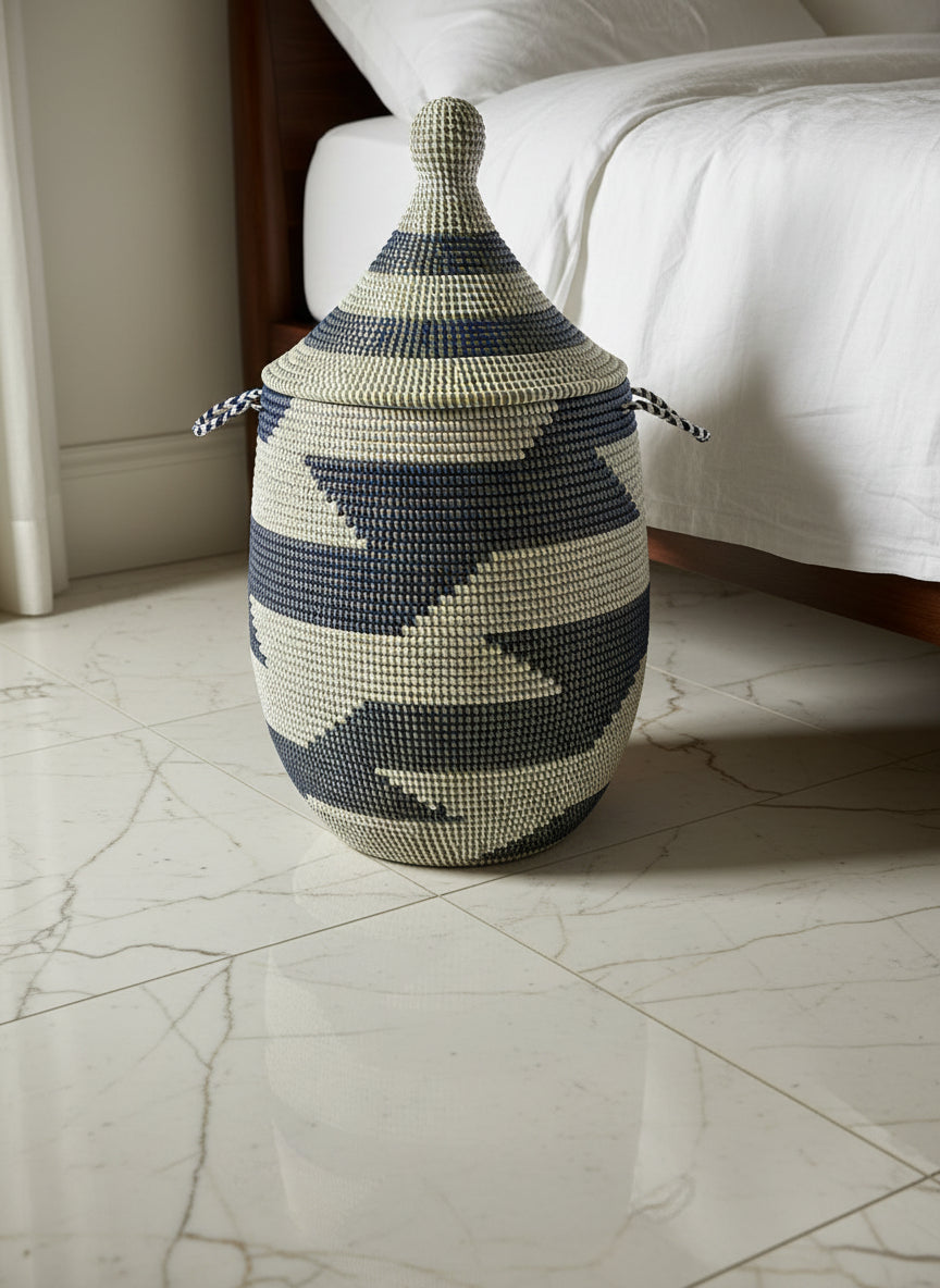 Panier MBOUL'S_A5 – Rangement en Fibre Naturelle Fait Main, Style Naturel et Authentique