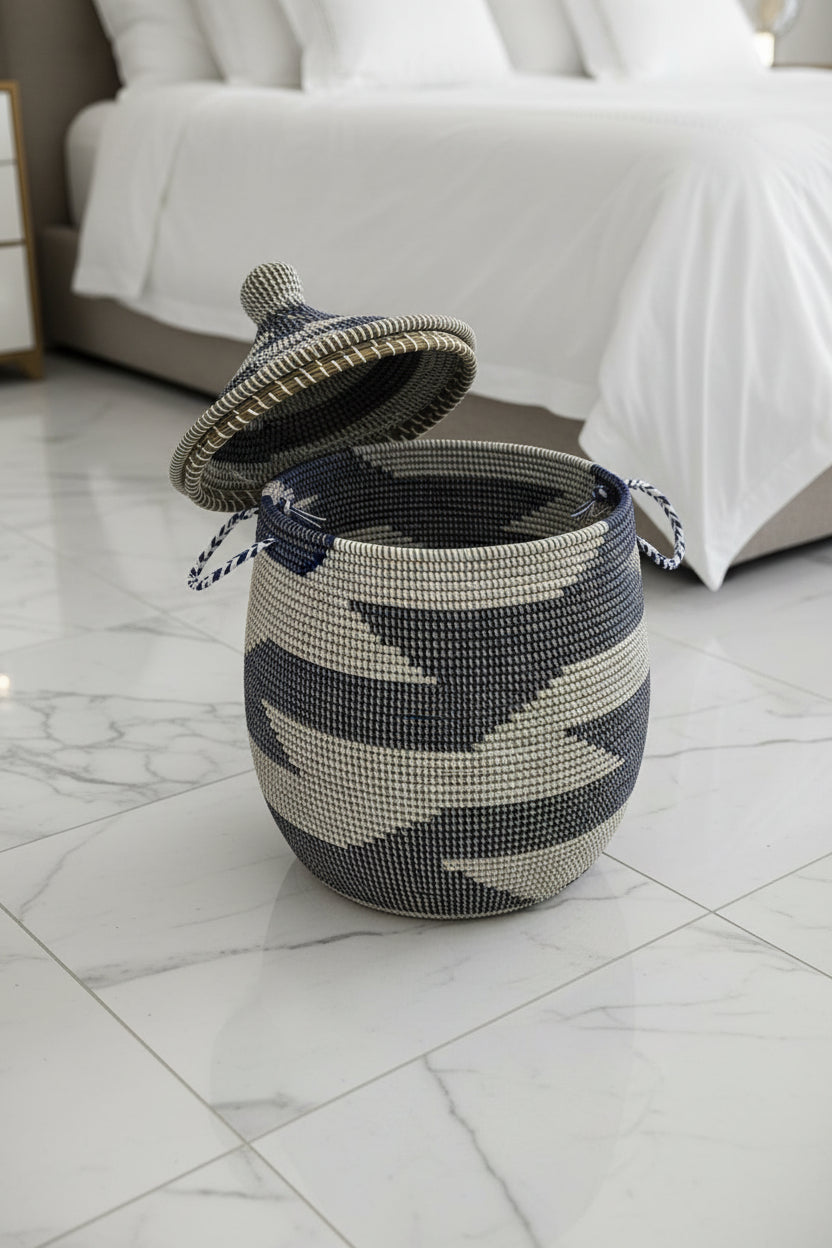 Panier MBOUL'S_A5 – Rangement en Fibre Naturelle Fait Main, Style Naturel et Authentique