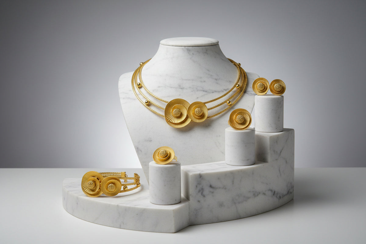 Parure de bijoux en Plaqué-Or sous garantie