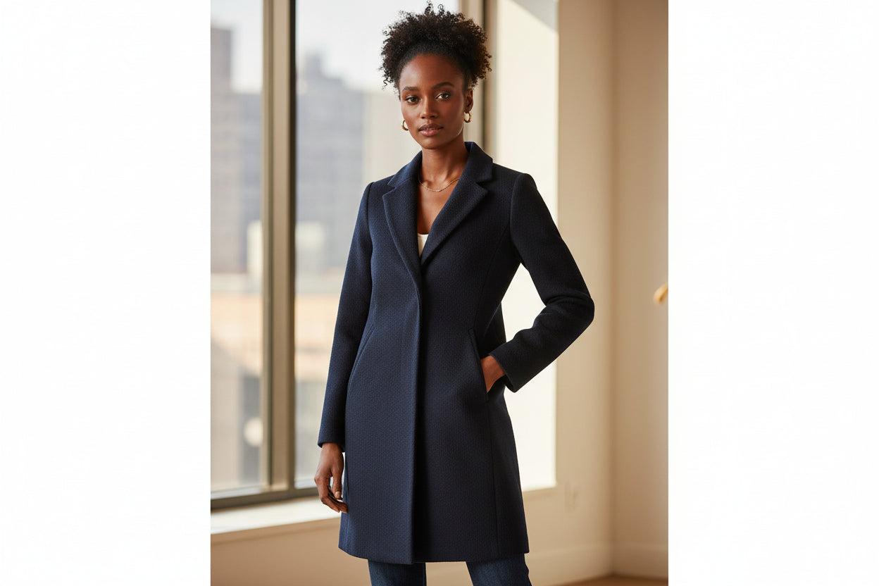 Veste, Manteau taille M pour femme, chic et tendance composé de 65% coton et 35% polyester
