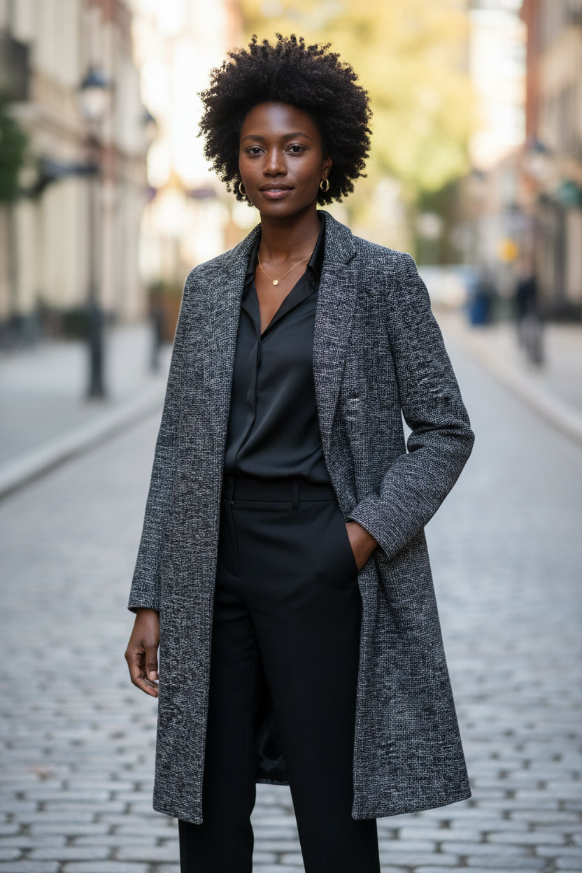Veste, Manteau taille M pour femme, chic et tendance composé de 65% coton et 35% polyester