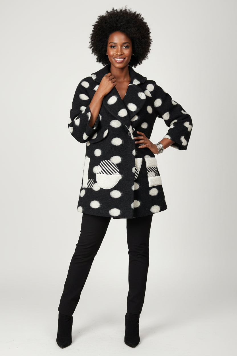 Veste, Manteau taille M pour femme, chic et tendance composé de 65% coton et 35% polyester