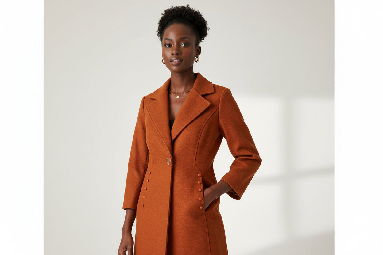 Veste, Manteau taille M pour femme, chic et tendance composé de 65% coton et 35% polyester