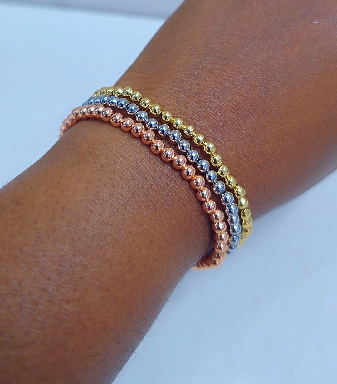 Bracelets en plaqué et perlé pour femme