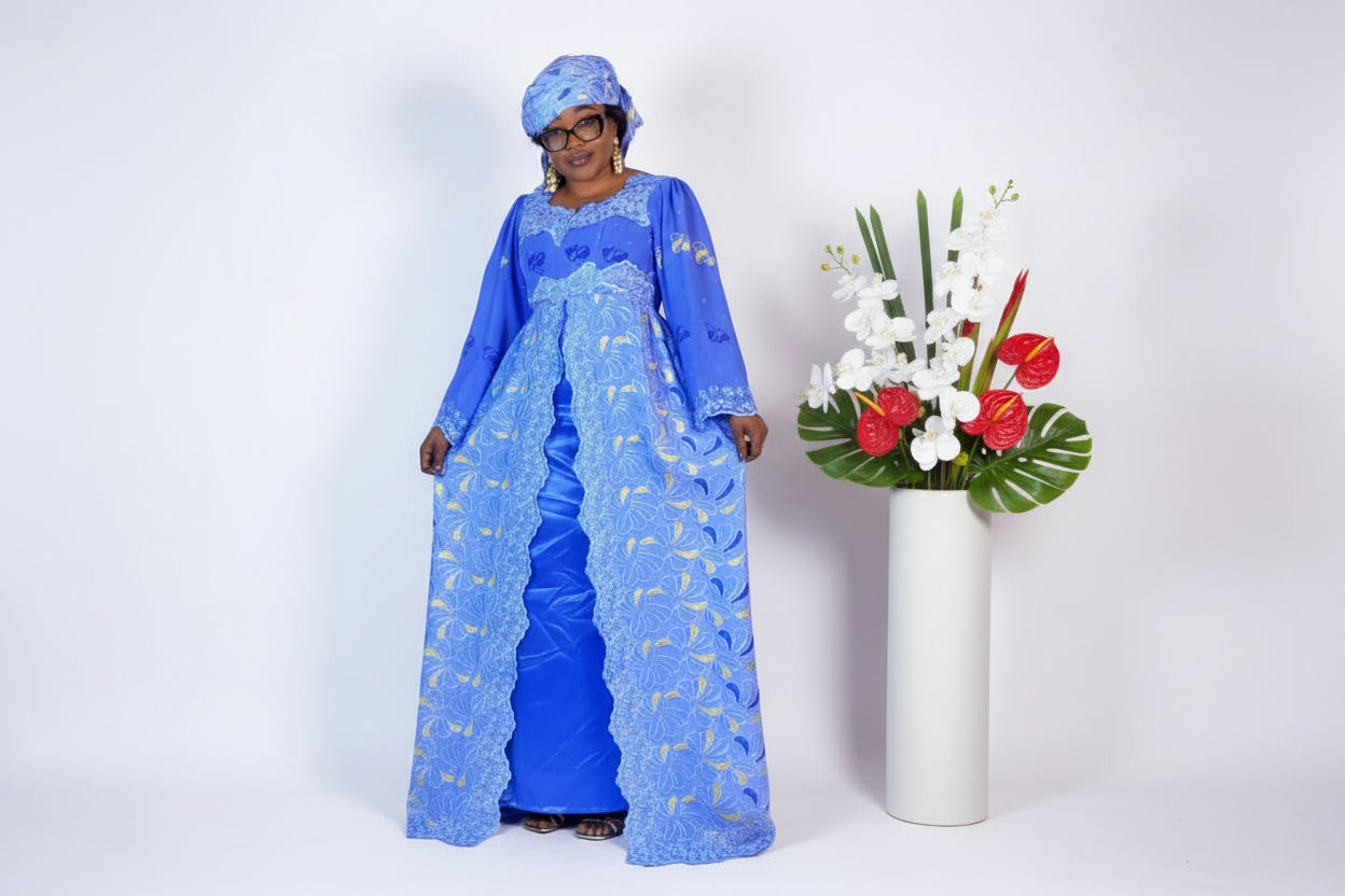Robe en brodé Lafaya cristallisé chic et tendance idéale  pour vos cérémonies