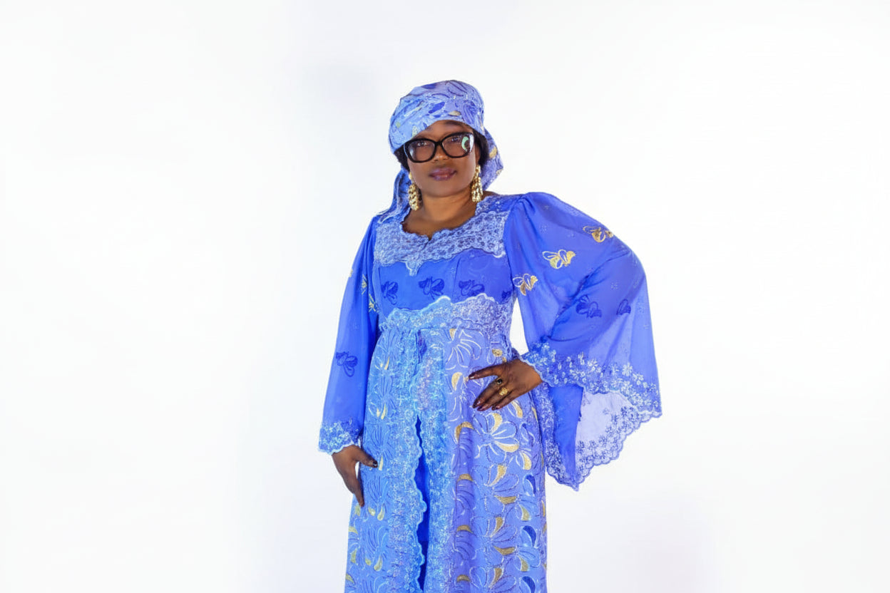 Robe en brodé Lafaya cristallisé chic et tendance idéale  pour vos cérémonies