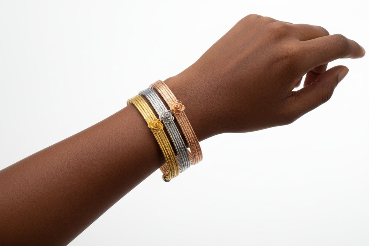 Bracelets en plaqué et perlé pour femme