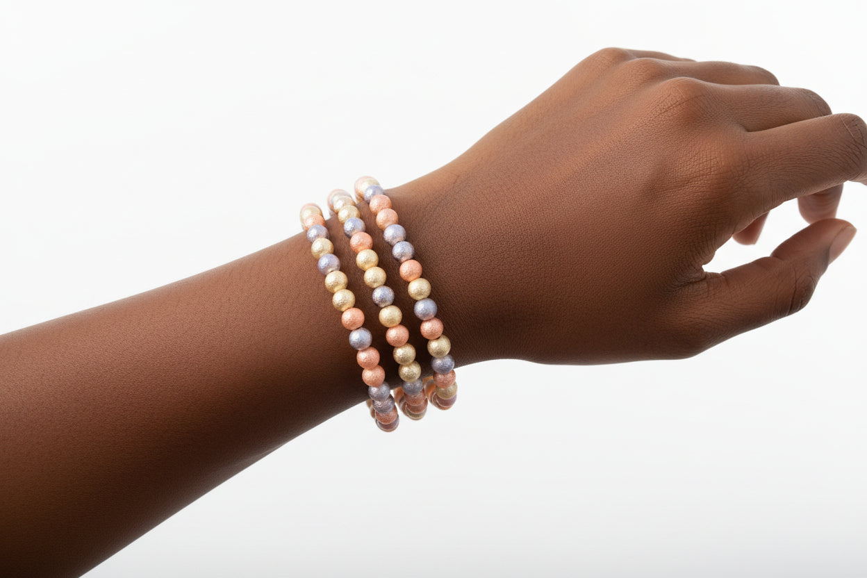 Bracelets en plaqué et perlé pour femme