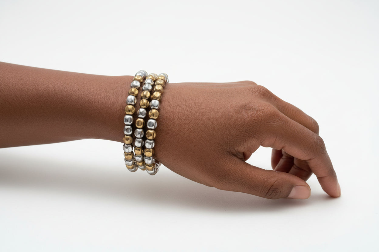 Bracelets en plaqué et perlé pour femme